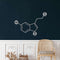 Serotonin Molecule Metal Wall Art
