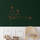 THC Molecule Metal Wall Art