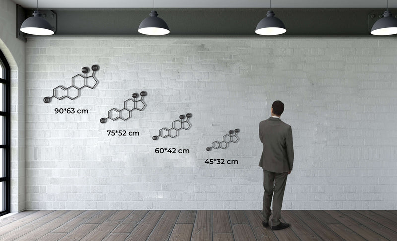 Estrogen Molecule Metal Wall Art