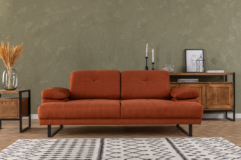 Mustang Orange Zweisitzer-Schlafsofa