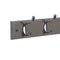 Wall Mounted Coat Rack – 6 Black Double Hooks on Charcoal Grey Wooden Board