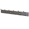 Wall Mounted Coat Rack – 6 Black Double Hooks on Charcoal Grey Wooden Board
