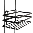 3-Tier Non-Rust Hanging Shower Caddy – Black Bathroom Organiser Rack for Shower Screen or Door