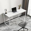 White Computer Desk 100cm – Home Office, Gaming & Study Table with White Frame