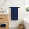 Wall Mounted Black Towel Holder – 40cm Rectangle Rail for Bathroom, Kitchen & Toilet