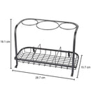 Black Freestanding Hair Dryer & Straighteners Holder – Heat-Resistant Storage Stand with Cable Tidy