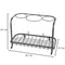 Black Freestanding Hair Dryer & Straighteners Holder – Heat-Resistant Storage Stand with Cable Tidy