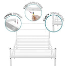 Single Metal Bed Frame Extra Strong Stylish Modern Bedroom Storage Sturdy Design