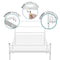 Single Metal Bed Frame Extra Strong Stylish Modern Bedroom Storage Sturdy Design