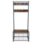Multi-Function Coat Stand with Black Frame & Rustic Brown Wood – Hallway Entrance