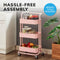 3‑Tier Pink Storage Trolley on Wheels – Versatile Organiser for Kitchen, Bathroom, Office or Bedroom