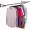 6ft Wall Mounted Clothes Rail – Black Powder Coated Steel Hanging Rack with Brackets and Fixings