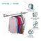 6ft Wall Mounted Clothes Rail – Black Powder Coated Steel Hanging Rack with Brackets and Fixings