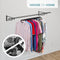 6ft Wall Mounted Clothes Rail – Black Powder Coated Steel Hanging Rack with Brackets and Fixings