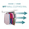 6ft Wall Mounted Clothes Rail – Chrome Finish Steel Hanging Rack with Brackets and Fixings