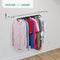 6ft Wall Mounted Clothes Rail – Chrome Finish Steel Hanging Rack with Brackets and Fixings