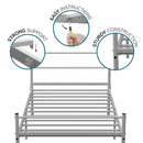 Single Metal Bed Frame Extra Strong Stylish Modern Bedroom Storage Sturdy Design