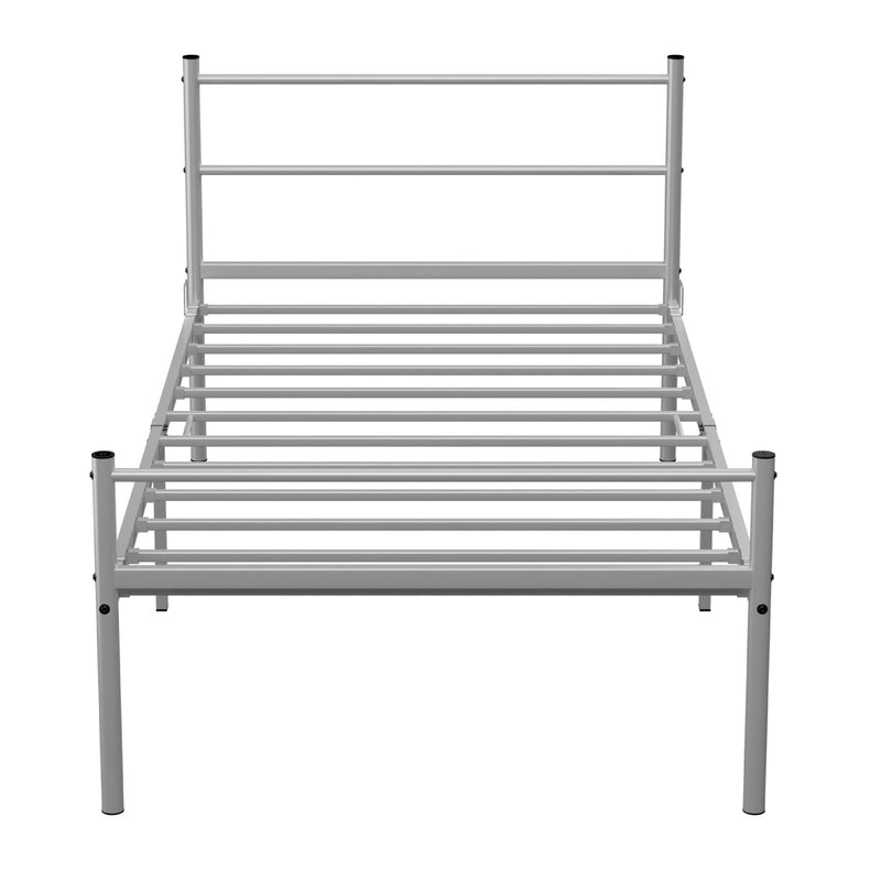 Single Metal Bed Frame Extra Strong Stylish Modern Bedroom Storage Sturdy Design