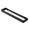 Wall Mounted Black Towel Holder – 20cm Rectangle Rail for Bathroom, Kitchen & Toilet