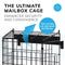 Black Letterbox Cage No Screws Needed Door Mail Box Post Letter Catcher