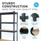 Boltless 5 Tier Heavy Duty Steel Shelving Unit – 875kg Load, Black