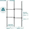 Black Floor to Ceiling Double Telescopic Wardrobe Organiser – 2 Tier Hanging Clothes Rack