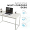 White Computer Desk 100cm – Home Office, Gaming & Study Table with White Frame