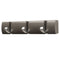Wall Mounted Door Hook Rack – 3 Concealed Nickel Hooks on Dark Grey Board