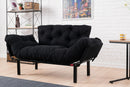 Nitta Schwarzes Zweisitzer-Schlafsofa