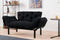 Nitta Schwarzes Zweisitzer-Schlafsofa