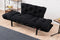 Nitta Schwarzes Zweisitzer-Schlafsofa
