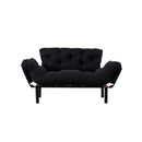 Nitta Schwarzes Zweisitzer-Schlafsofa