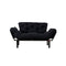 Nitta Schwarzes Zweisitzer-Schlafsofa
