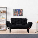 Nitta Schwarzes Zweisitzer-Schlafsofa