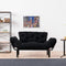 Nitta Schwarzes Zweisitzer-Schlafsofa