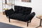 Nitta Schwarzes Zweisitzer-Schlafsofa