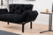 Nitta Schwarzes Zweisitzer-Schlafsofa