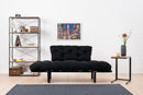 Nitta Schwarzes Zweisitzer-Schlafsofa
