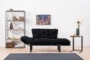 Nitta Schwarzes Zweisitzer-Schlafsofa