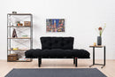 Nitta Schwarzes Zweisitzer-Schlafsofa