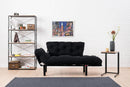 Nitta Schwarzes Zweisitzer-Schlafsofa