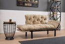 Nitta Creme Zweisitzer-Schlafsofa