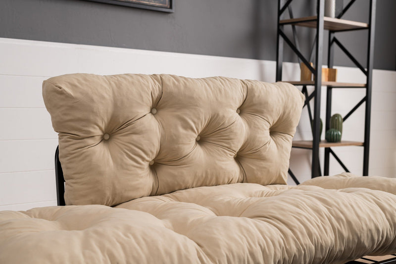 Nitta Creme Zweisitzer-Schlafsofa