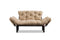 Nitta Creme Zweisitzer-Schlafsofa