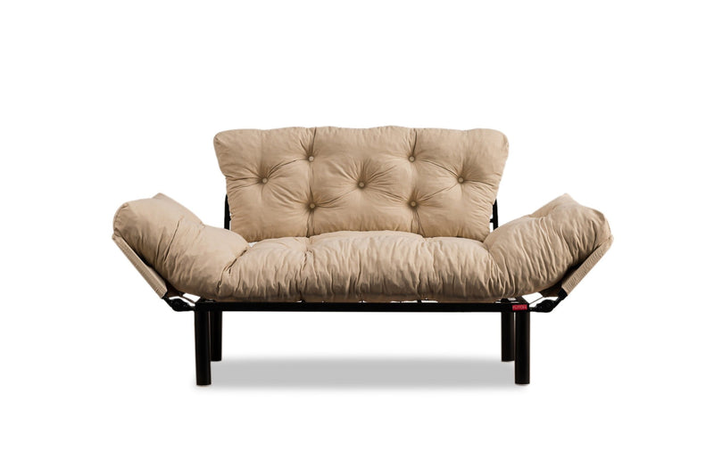 Nitta Creme Zweisitzer-Schlafsofa