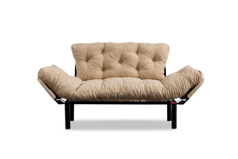 Nitta Creme Zweisitzer-Schlafsofa