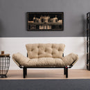 Nitta Creme Zweisitzer-Schlafsofa