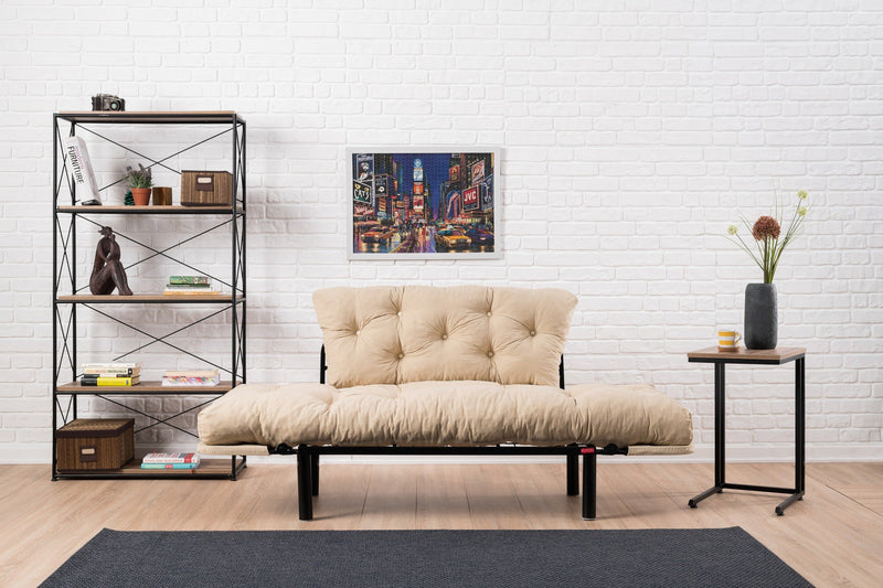 Nitta Creme Zweisitzer-Schlafsofa