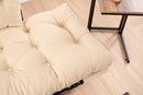 Nitta Creme Zweisitzer-Schlafsofa
