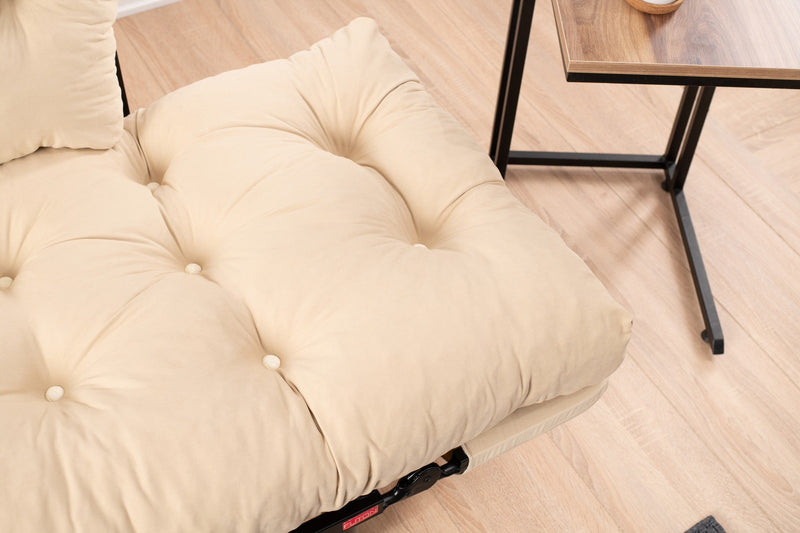 Nitta Creme Zweisitzer-Schlafsofa